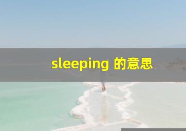 sleeping 的意思